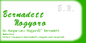 bernadett mogyoro business card